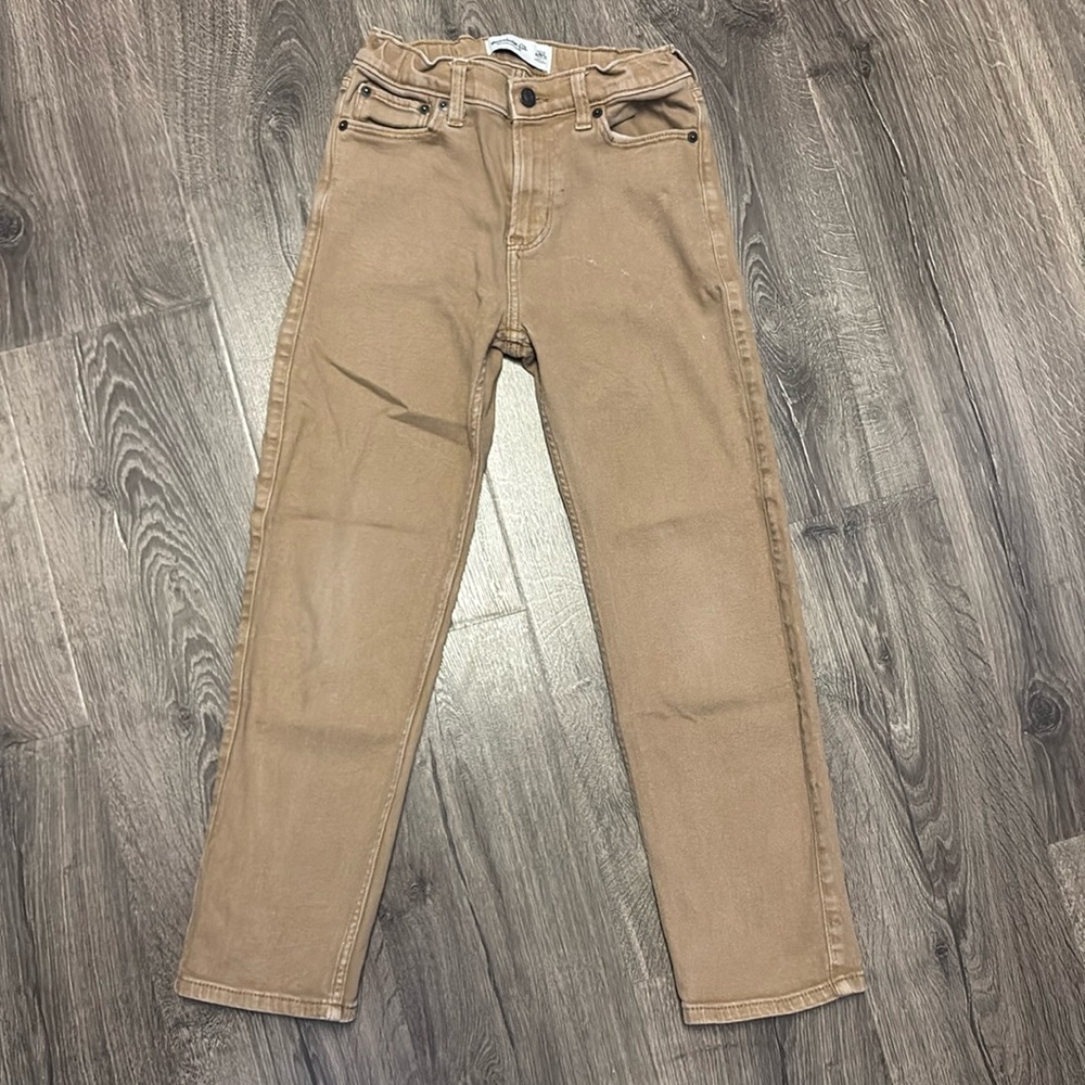 Boys Abercrombie Relaxed Fit 11/12 Brown Jeans